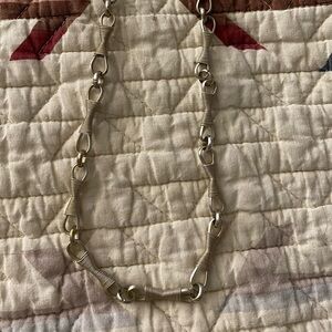hand braided/coiled sterling sliver necklace